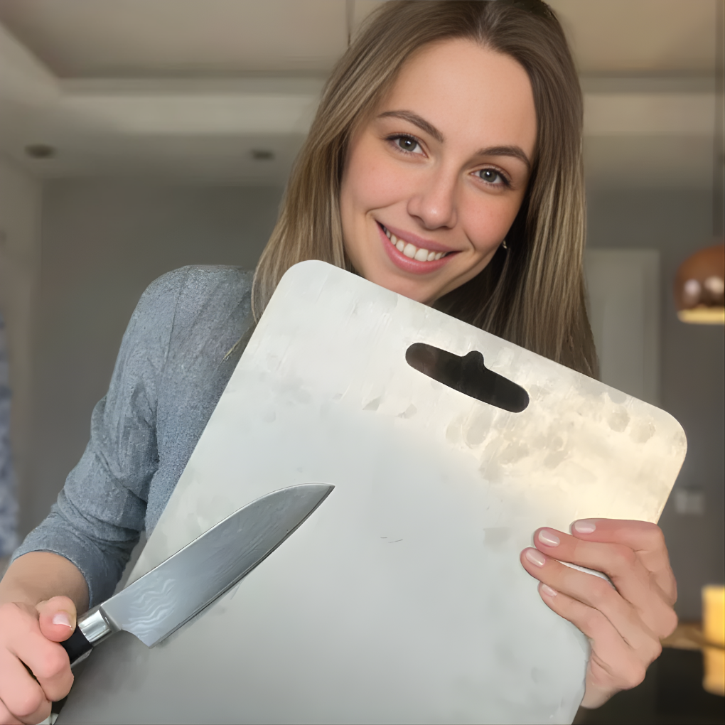 Niki | Metal Cutting Board with Integrated Handle