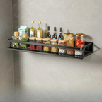 Niki | Metal Wall Shelf for Kitchen | Space-Saving Storage | Black