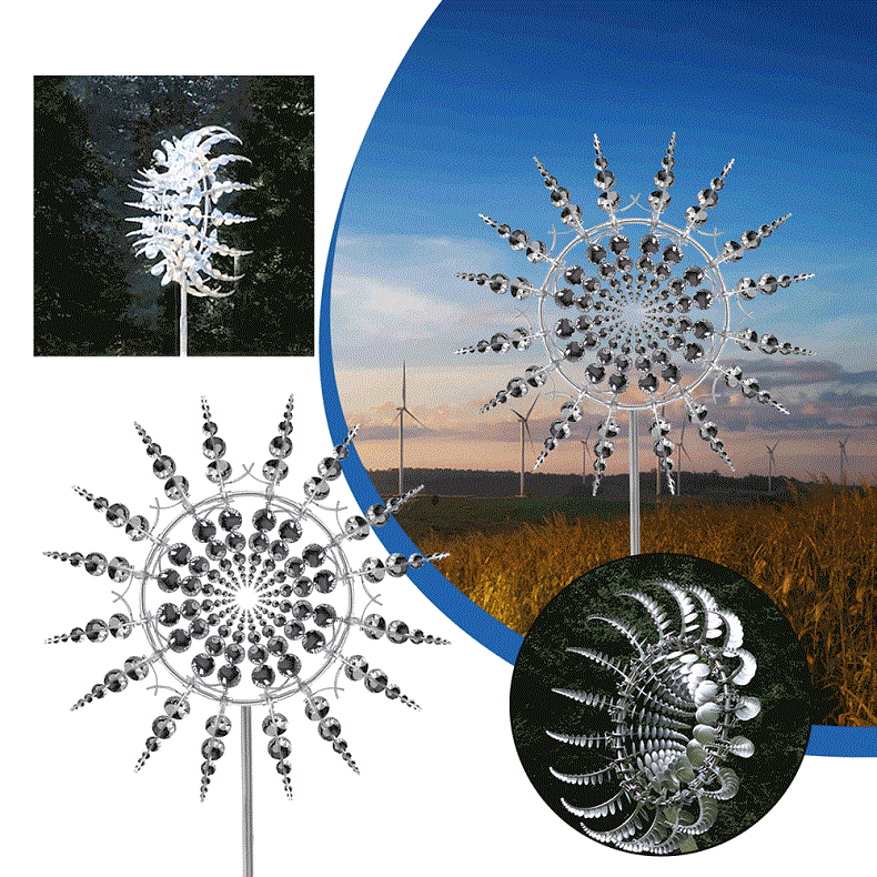 Niki Metal Garden Spinner Decor