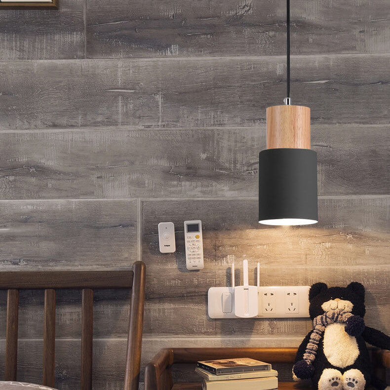 Niki | Metal Wood Pendant Light | Modern Industrial Design