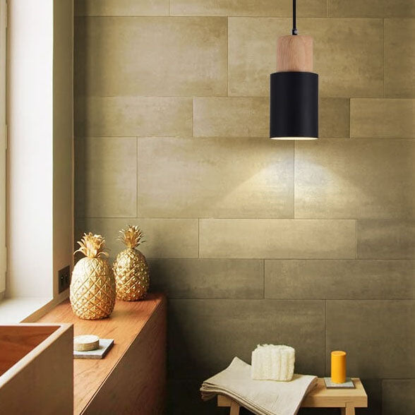 Niki | Metal Wood Pendant Light | Modern Industrial Design