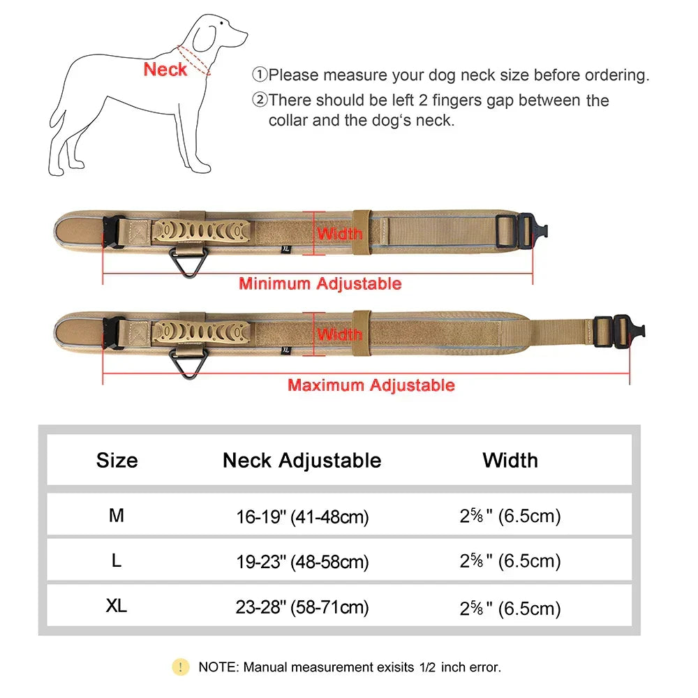 Niki | Military Dog Training Collar – Durable, Reflective Nylon Collar