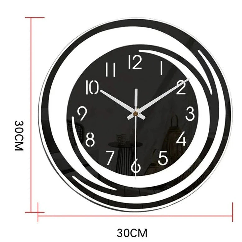 Niki | Modern Circular Wall Clock with Abstract Design