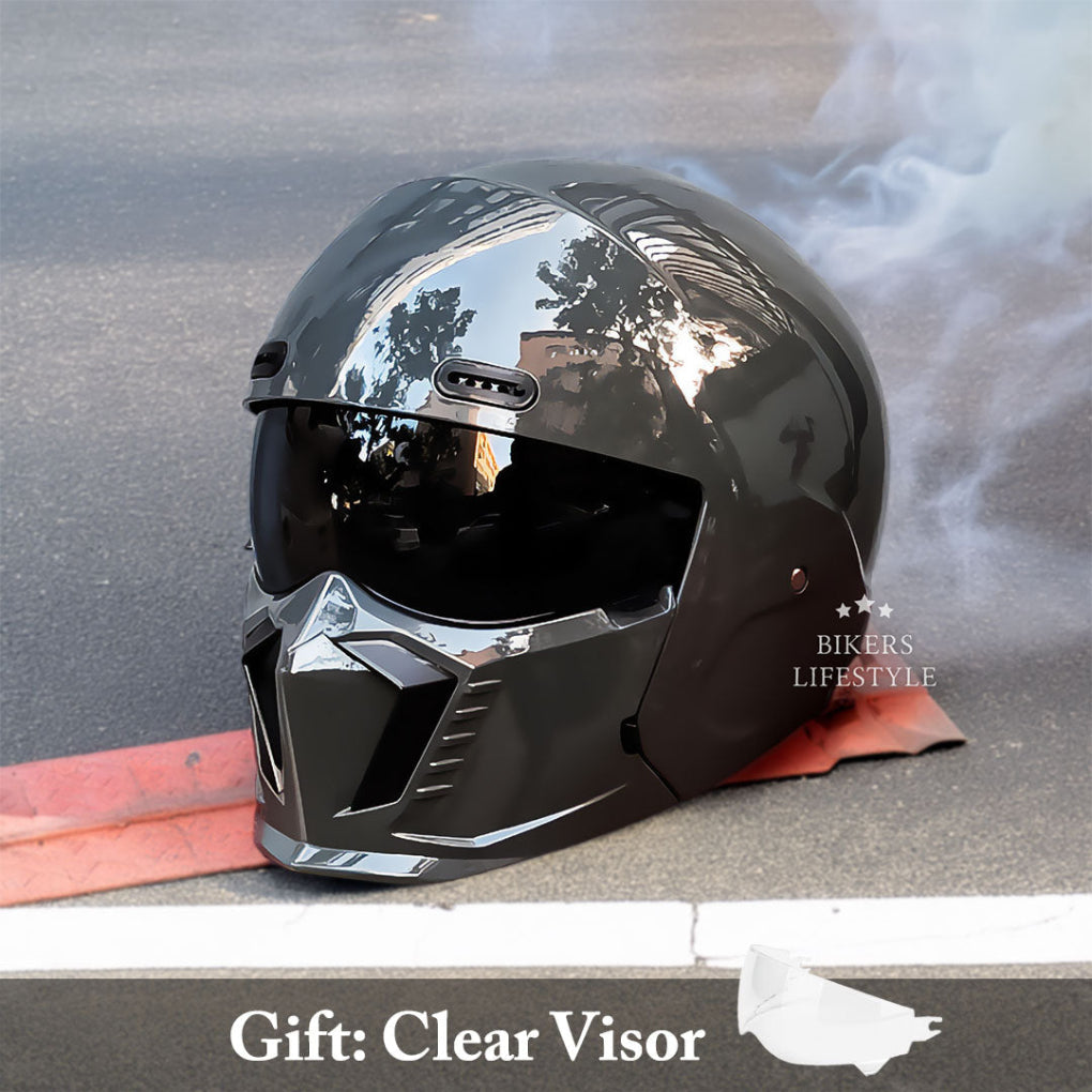 Niki | Full Face Motorcycle Helmet with Protective Chin Bar