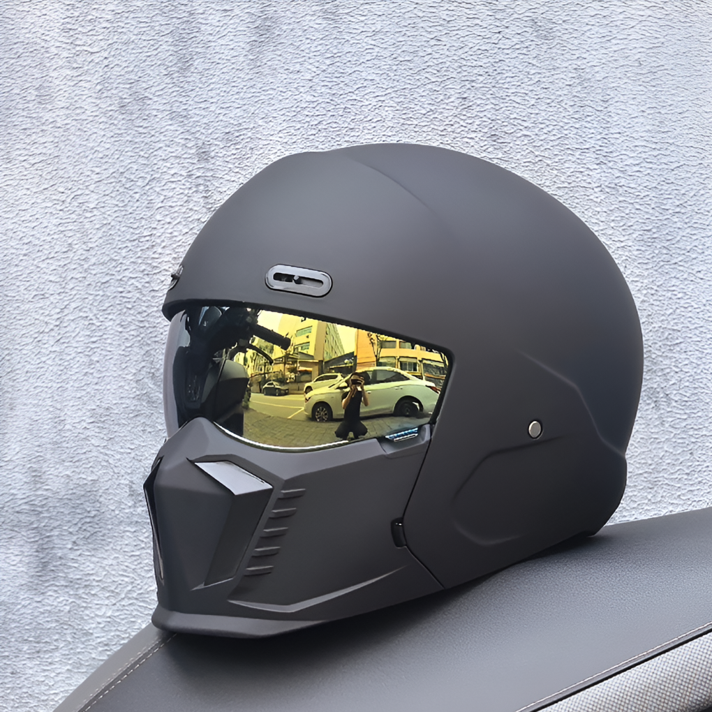 Niki | Full Face Motorcycle Helmet with Protective Chin Bar
