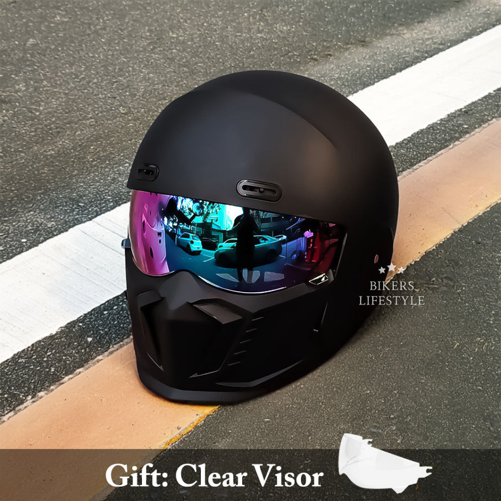 Niki | Full Face Motorcycle Helmet with Protective Chin Bar
