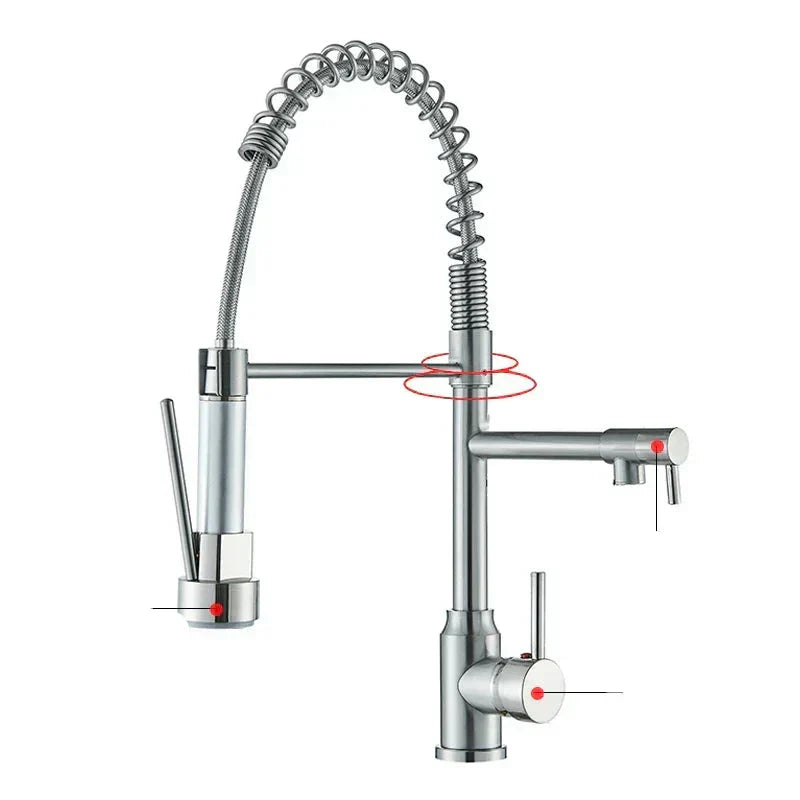 Niki | NickelFlex Kitchen Faucet | 360° Rotation | Stainless Steel