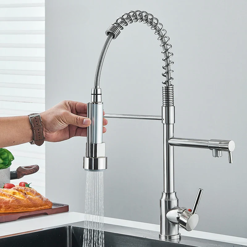 Niki | NickelFlex Kitchen Faucet | 360° Rotation | Stainless Steel