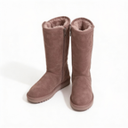 Niki | Nina | Waterproof Suede Boots with Sheepskin & Side Zip