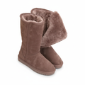Niki | Nina | Waterproof Suede Boots with Sheepskin & Side Zip
