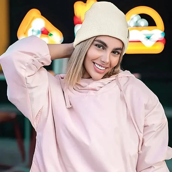 Niki | Noor Silk Winter Hat – Wool & Silk – Anti-Frizz Hair Protection