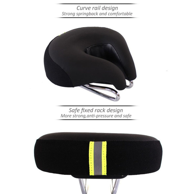 Niki | Noseless Bicycle Seat Mountain Bike Thick Soft Padding (Black)