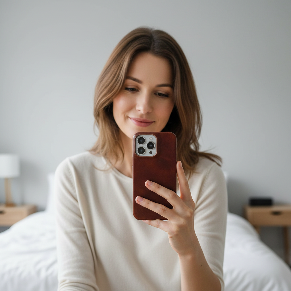 Niki | Leather Oil Wax iPhone Case - Genuine Material