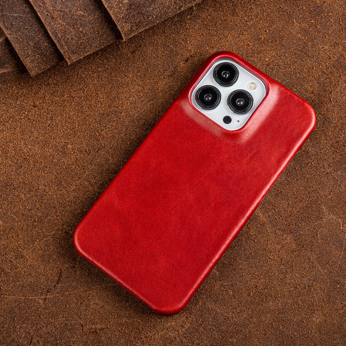Niki | Leather Oil Wax iPhone Case - Genuine Material