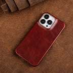 Niki | Leather Oil Wax iPhone Case - Genuine Material