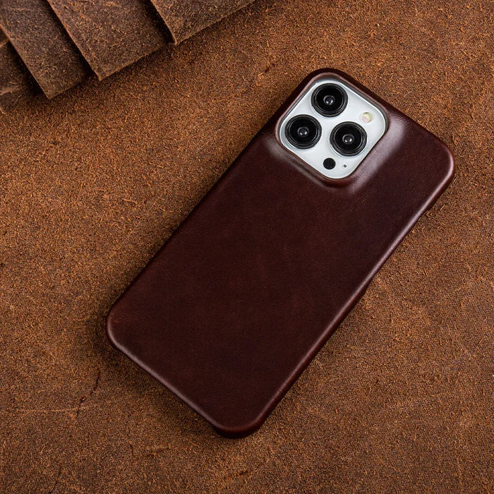 Niki | Leather Oil Wax iPhone Case - Genuine Material
