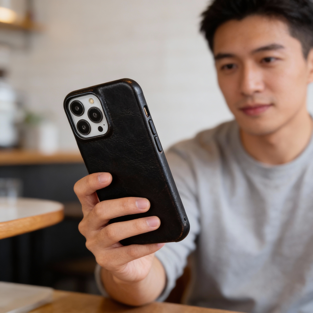 Niki | Leather Oil Wax iPhone Case - Genuine Material