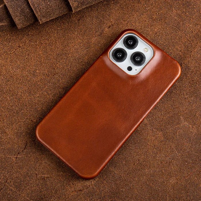 Niki | Leather Oil Wax iPhone Case - Genuine Material