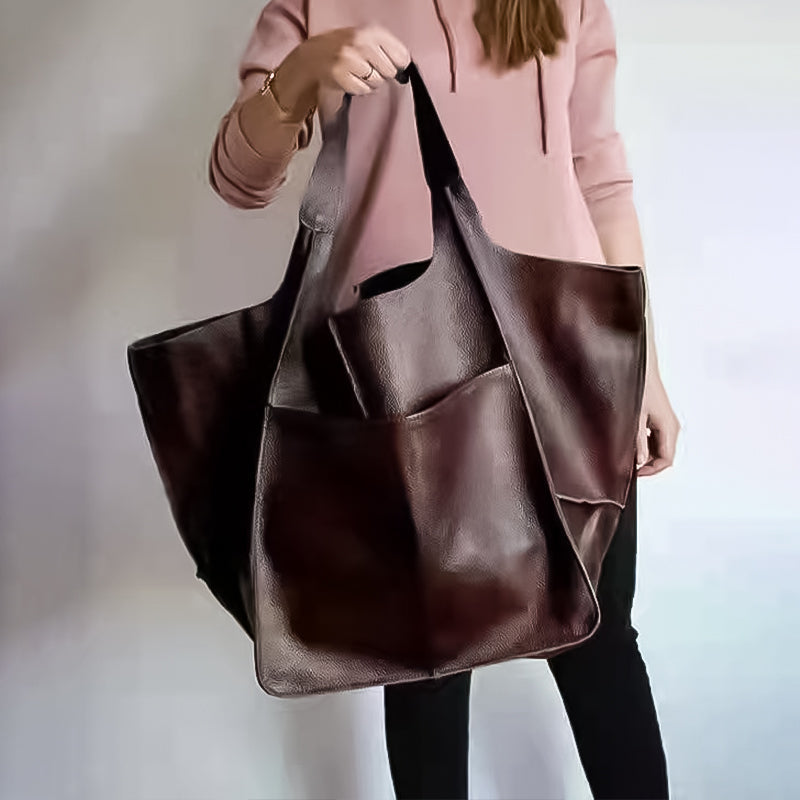 Niki | Oversized Leather Weekend Bags