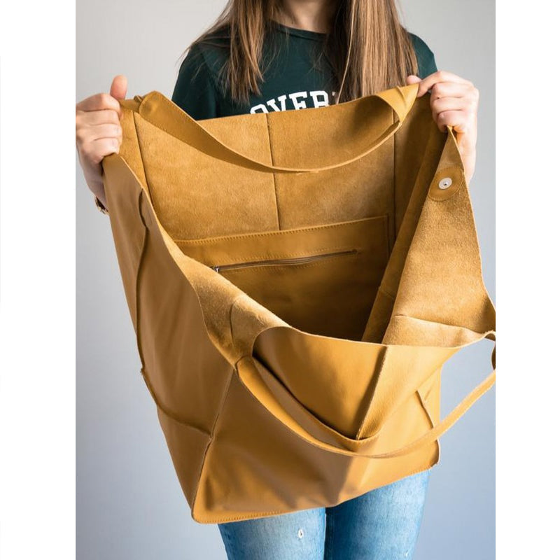 Niki | Oversized Leather Weekend Bags