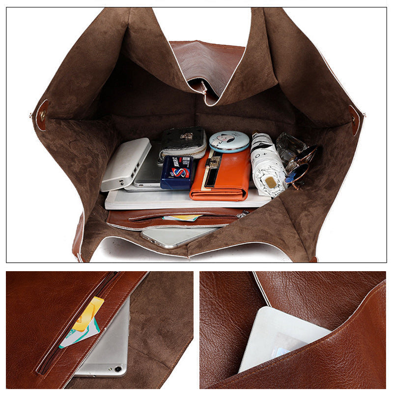 Niki | Oversized Leather Weekend Bags