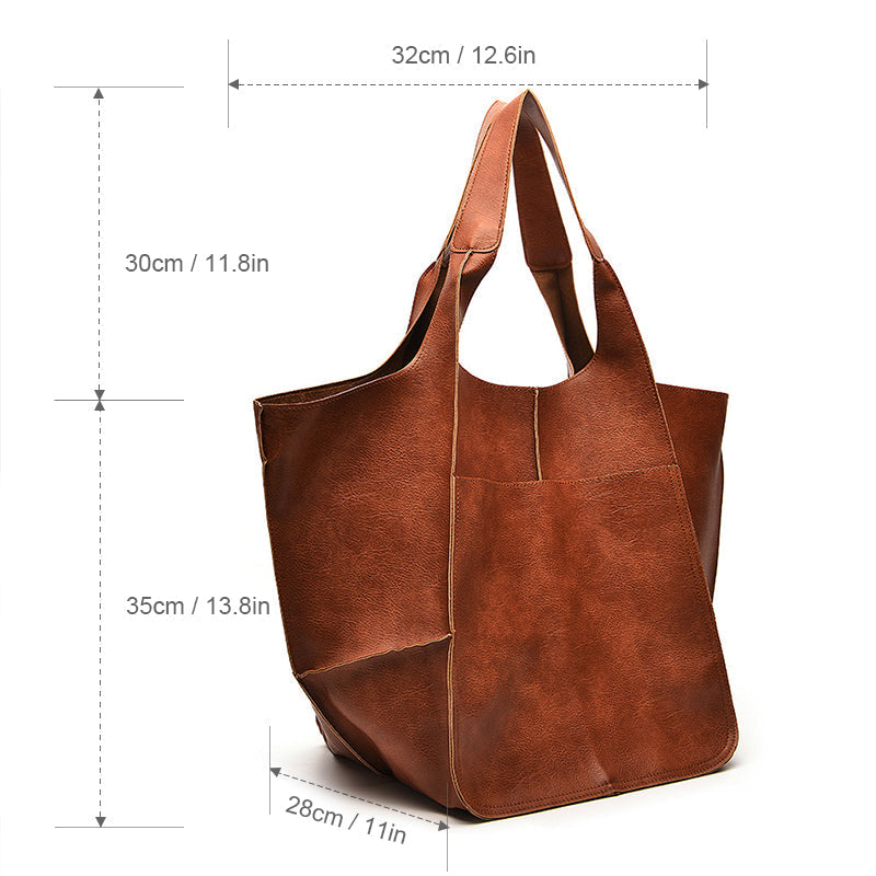 Niki | Oversized Leather Weekend Bags