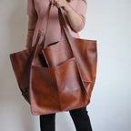 Niki | Oversized Leather Weekend Bags