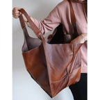Niki | Oversized Leather Weekend Bags