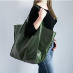 Niki | Oversized Leather Weekend Bags