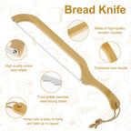 Niki | Sharp Serrated Knife for Baking with Wooden Handle