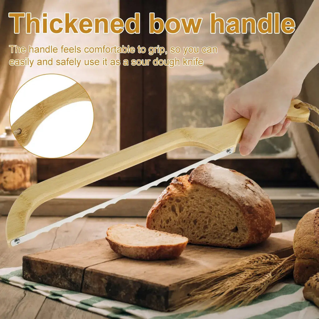 Niki | Sharp Serrated Knife for Baking with Wooden Handle