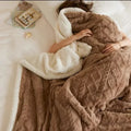 Niki | Plush Sherpa Blanket with Embossed Pattern
