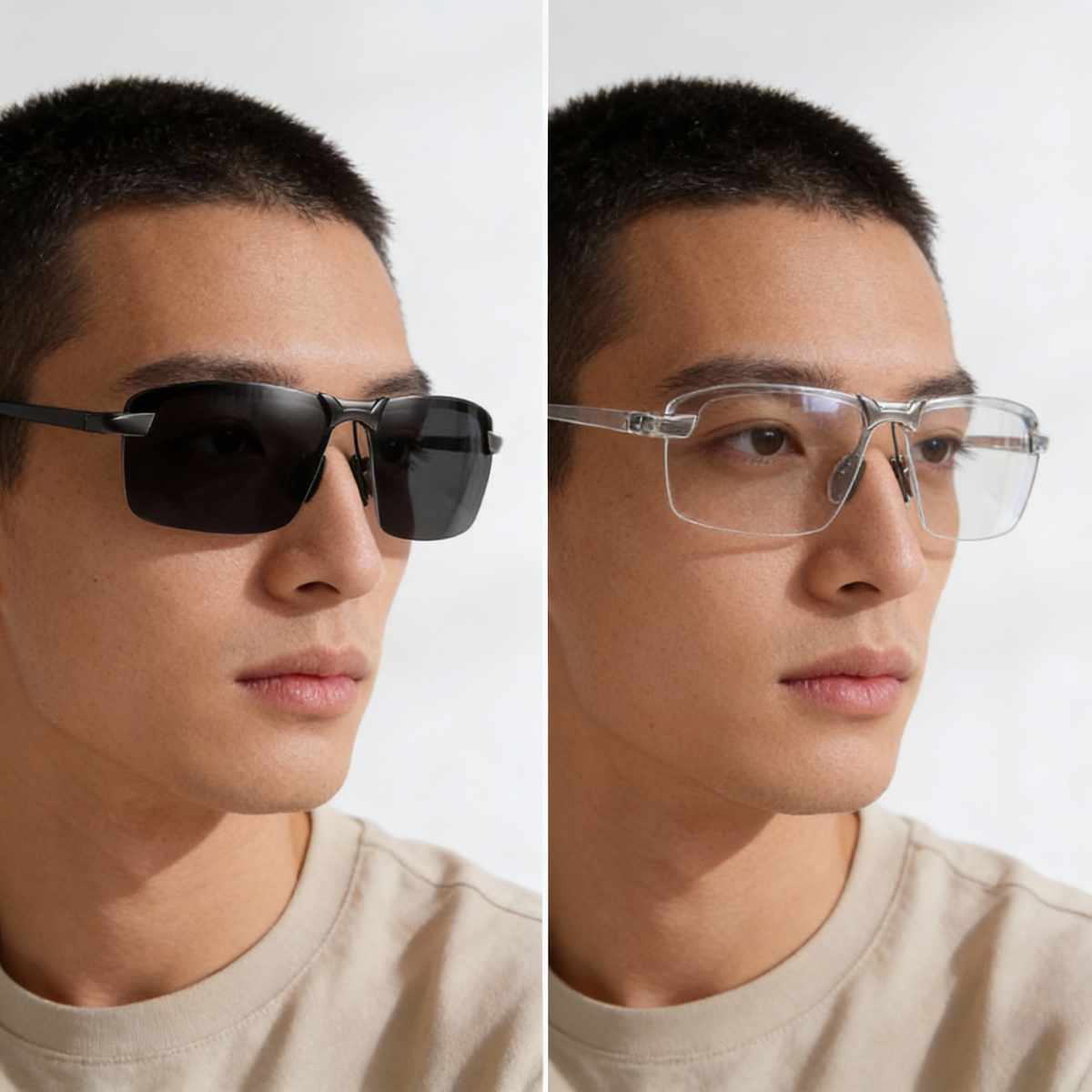 Niki | Polarized Photochromic Sunglasses | UV400 Protection | Automatic Light Adjustment (Day & Night) | Intelligent Glare Reduction for Drivers & Outdoor