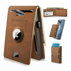 Niki | Pop Up aluminum bag Money Clip Slim Leather Slots Credit Card Holder RFID Blocking Bifold Minimalist Wallet
