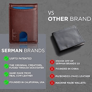 Niki | Pop Up aluminum bag Money Clip Slim Leather Slots Credit Card Holder RFID Blocking Bifold Minimalist Wallet