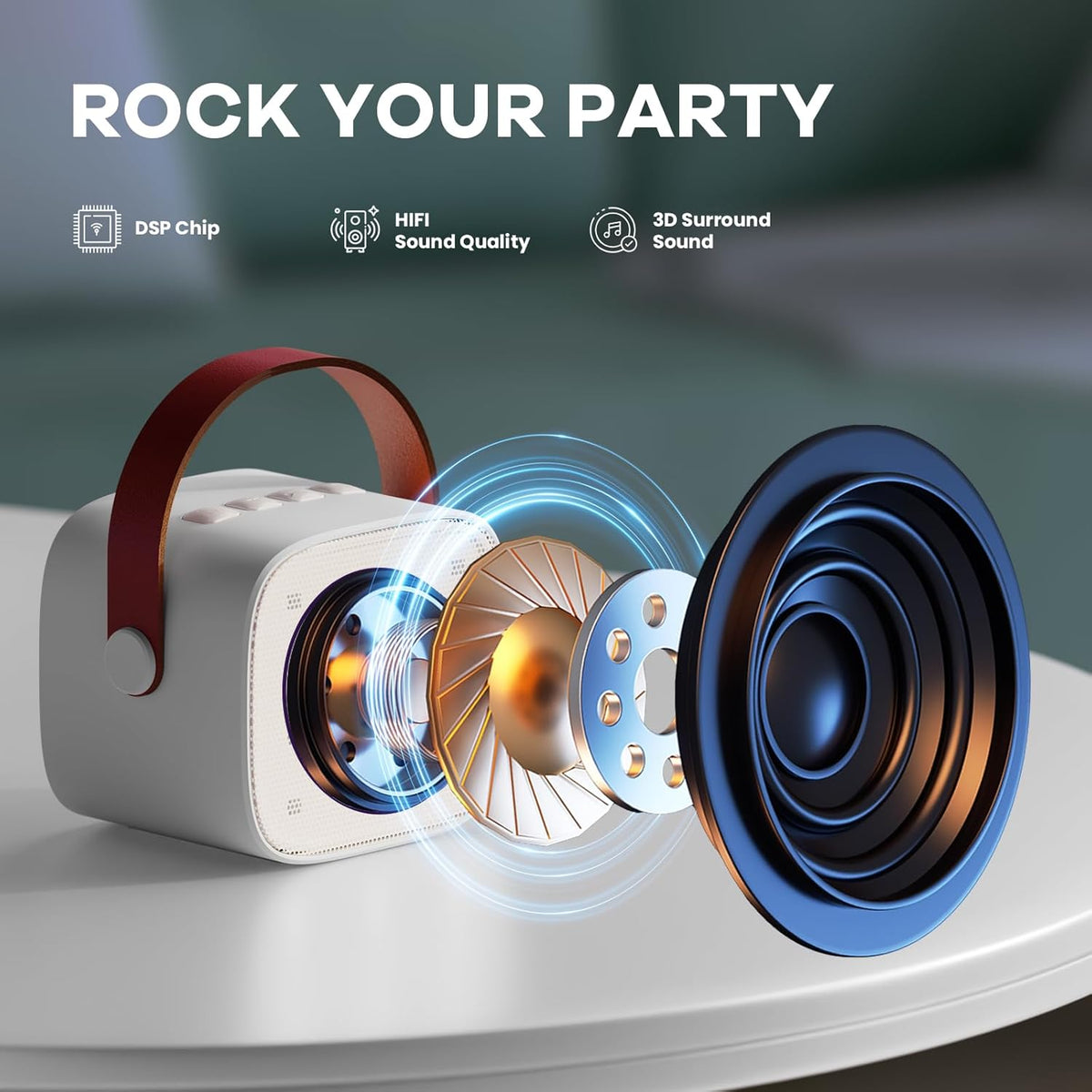Niki | Veylo Portable Karaoke Speaker with 2 Wireless Mics