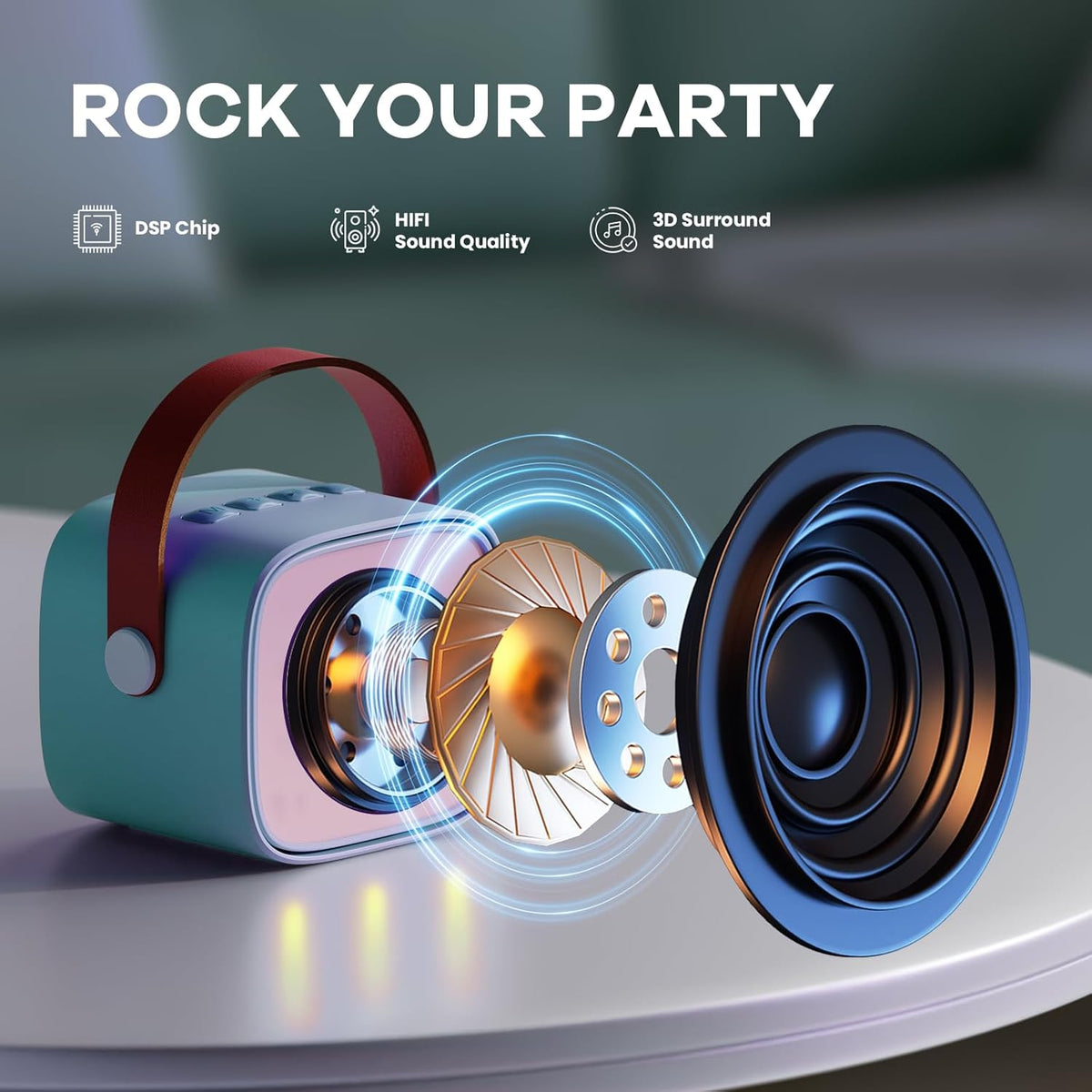 Niki | Veylo Portable Karaoke Speaker with 2 Wireless Mics