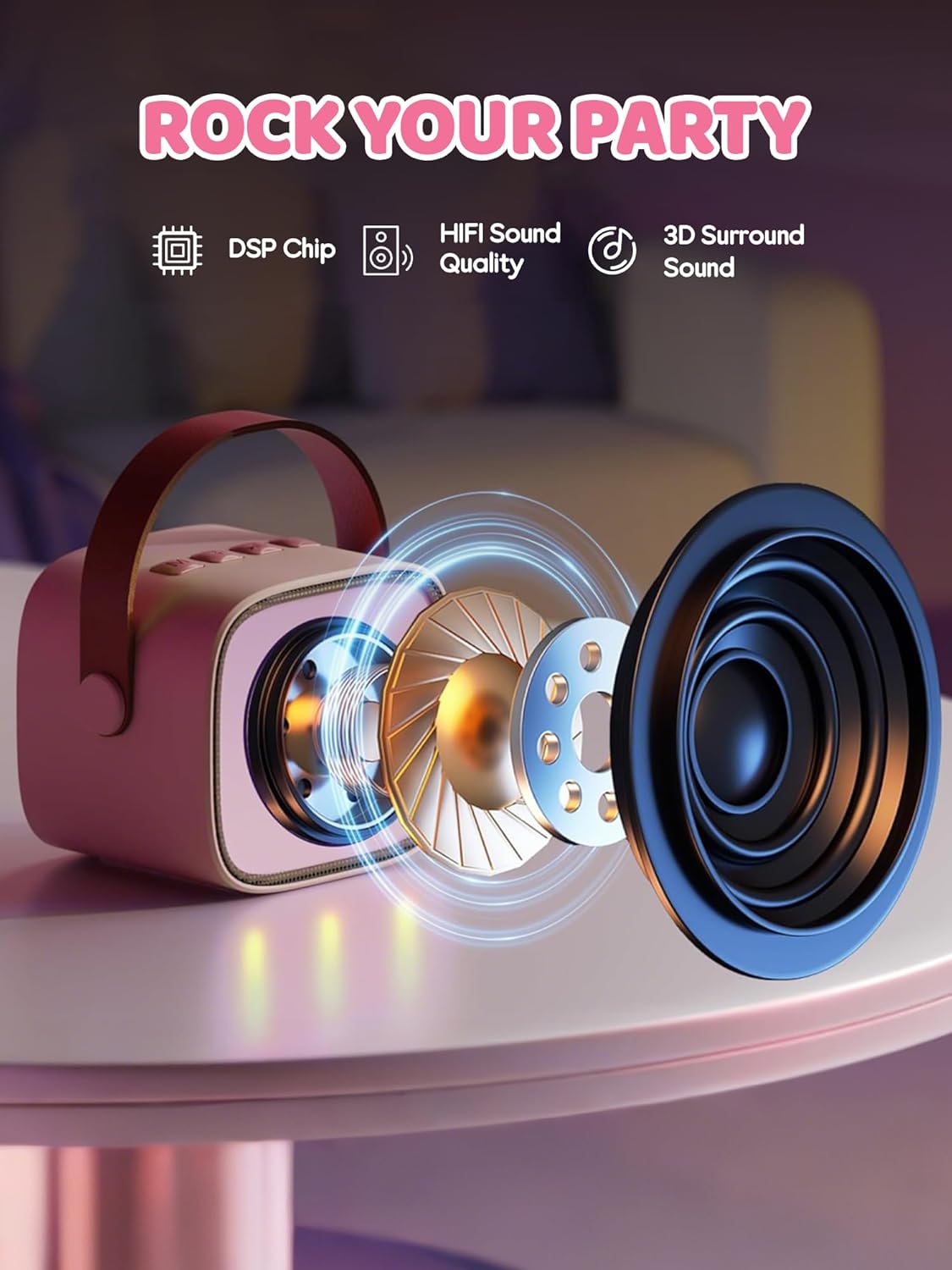 Niki | Veylo Portable Karaoke Speaker with 2 Wireless Mics