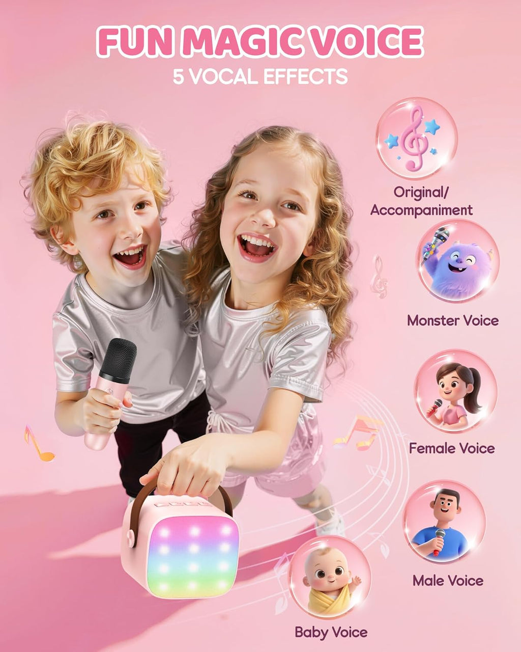 Niki | Veylo Portable Karaoke Speaker with 2 Wireless Mics