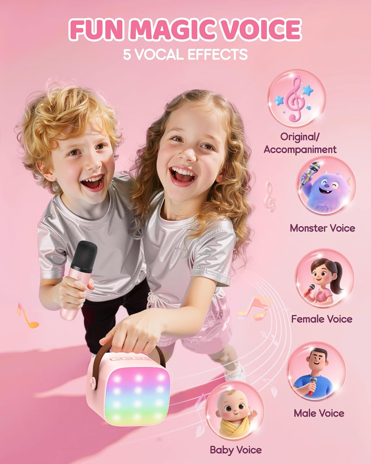 Niki | Veylo Portable Karaoke Speaker with 2 Wireless Mics