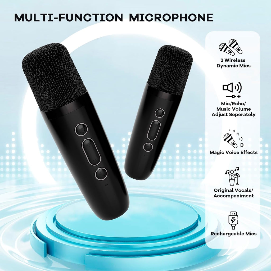 Niki | Veylo Portable Karaoke Speaker with 2 Wireless Mics