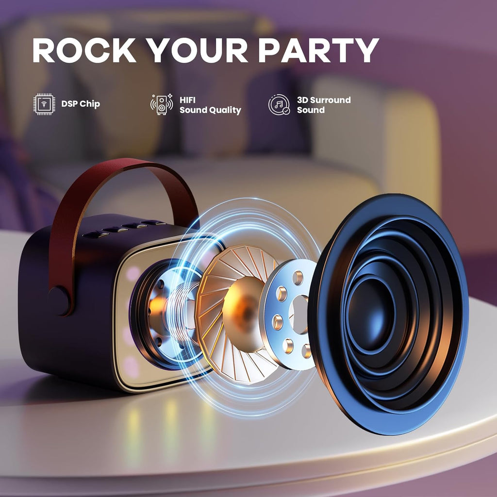 Niki | Veylo Portable Karaoke Speaker with 2 Wireless Mics