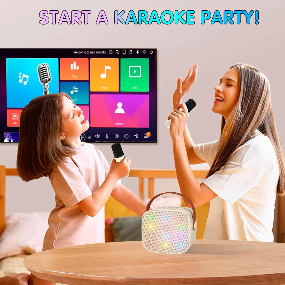 Niki | Veylo Portable Karaoke Speaker with 2 Wireless Mics