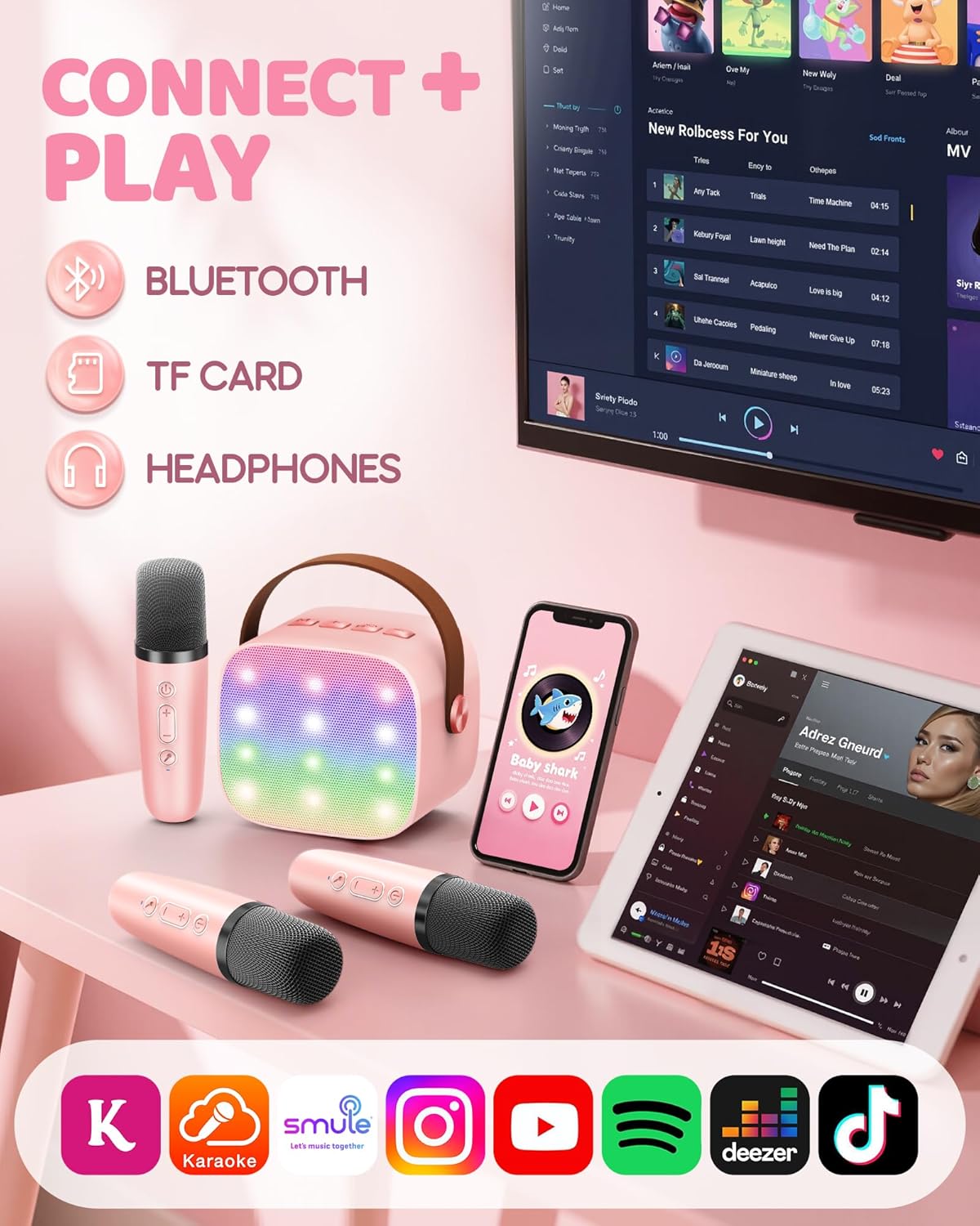 Niki | Veylo Portable Karaoke Speaker with 2 Wireless Mics
