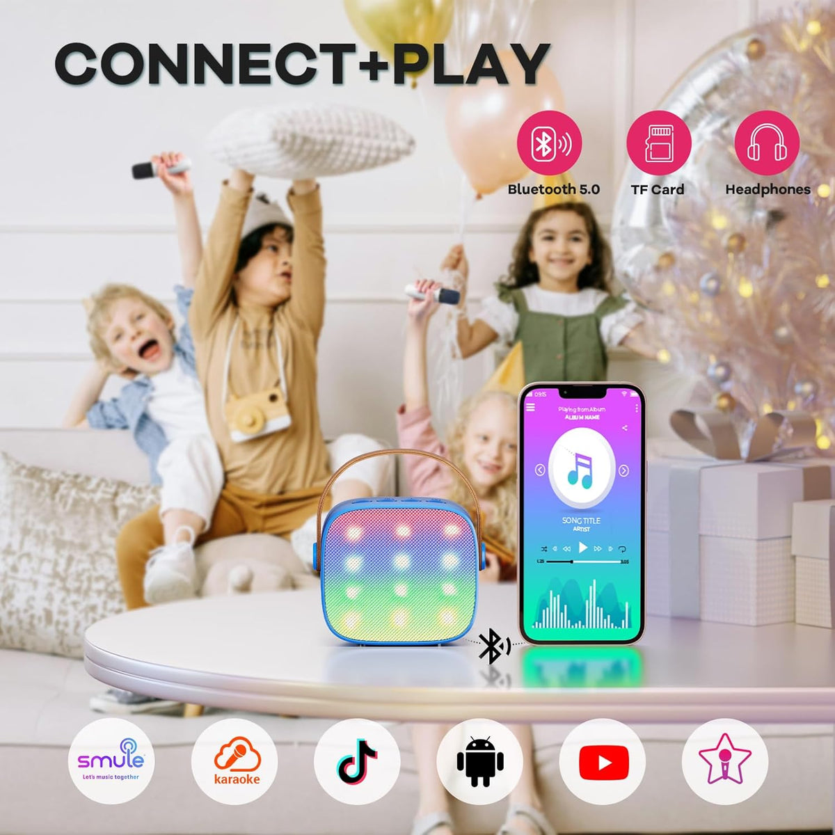 Niki | Veylo Portable Karaoke Speaker with 2 Wireless Mics