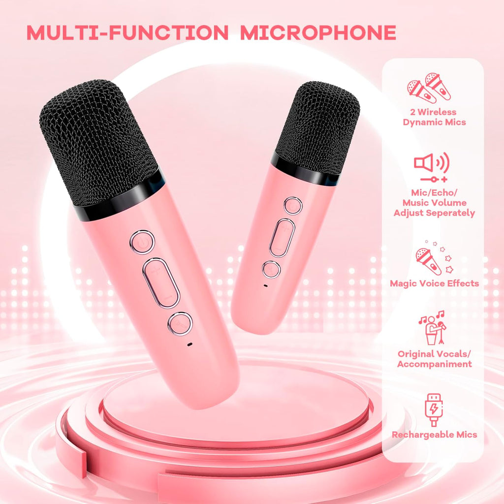 Niki | Veylo Portable Karaoke Speaker with 2 Wireless Mics