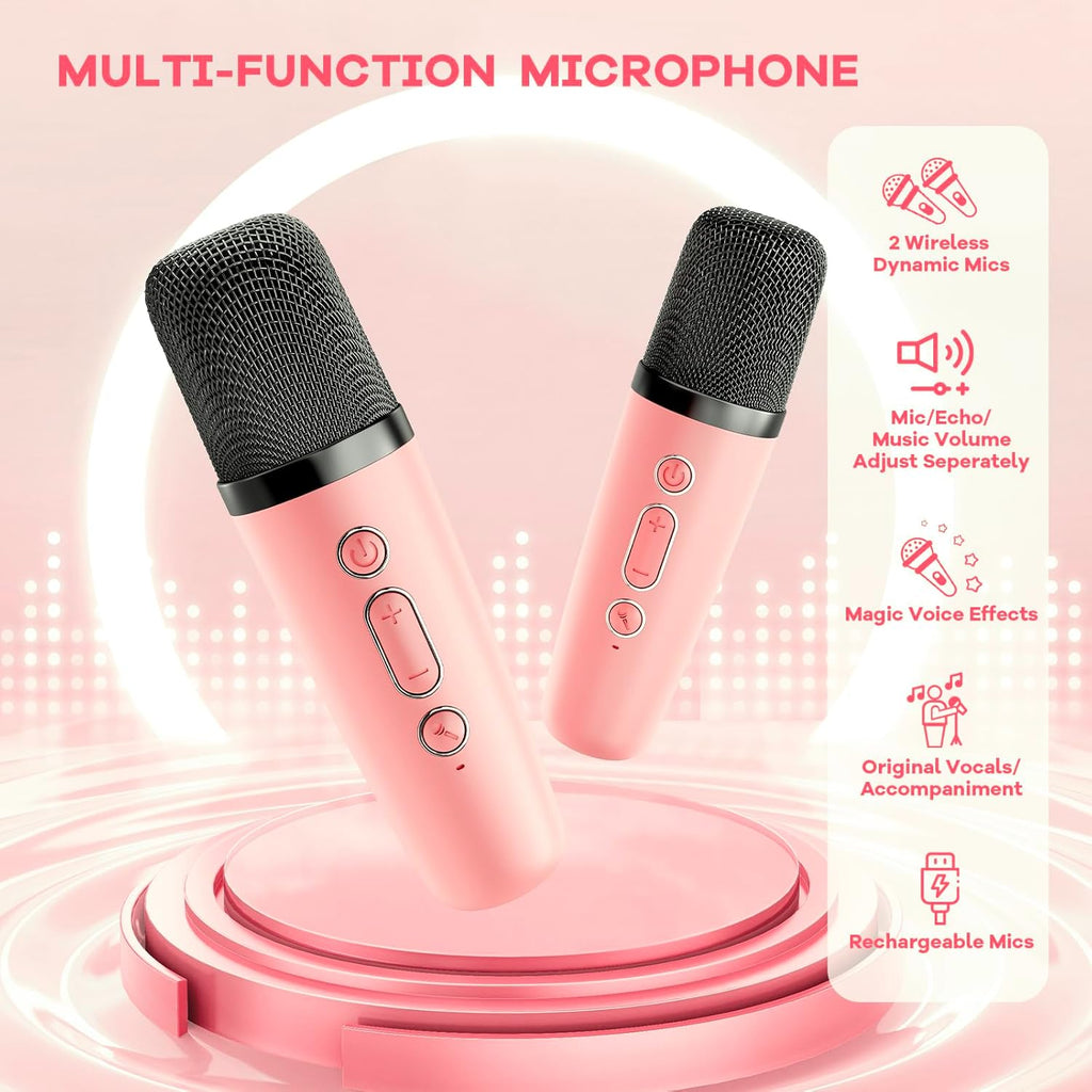 Niki | Veylo Portable Karaoke Speaker with 2 Wireless Mics