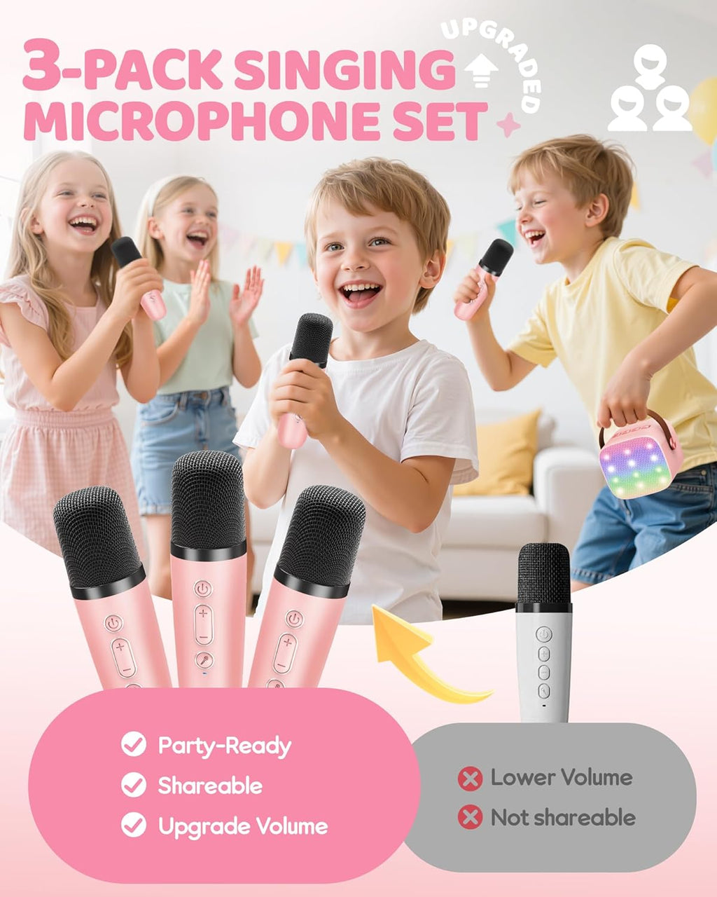 Niki | Veylo Portable Karaoke Speaker with 2 Wireless Mics
