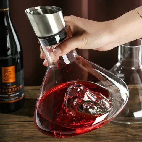 Niki | Premium Wine Decanter | Lead-Free Crystal with Rapid Aeration & Filtration for Enhanced Tasting Experience