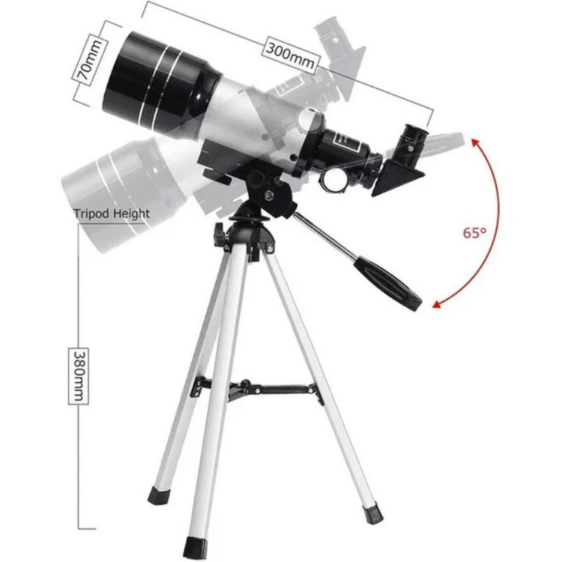 Niki | Astronomy Telescope | 70mm Aperture, 300mm Focus, Easy Setup
